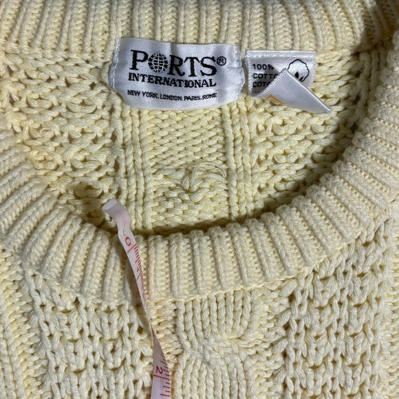 cable knit vintage sweat butter yellow - Picture 6 of 7